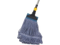 Yocada Looped-End String Wet Mop Heavy Duty Cotton Mop Commercial Industrial Grade Telescopic Iron Pole Jaw Clamp Floor Cleaning... 