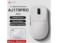 AJAZZ AJ179 PRO PAW3395 Wireless Gaming Mouse with RGB Charging Base 26000DPI Lightweight Ergonomic Mouse for PC Gamer Laptop... 