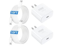 KEHIPI iPhone 17 Pro Max Charger Fast Charging 45W USB C iPhone 16 17 Fast Charger Block with 10 FT Long Type C Charging Cable... 