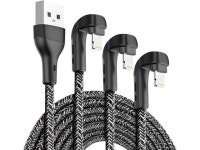 3Pack 90 Degree Lightning Cable,6Ft Nylon braid USB to... Cable,for iPhone 14/13/12/11/11Pro/11Max/XS/XR /8/7/6S/SE/6/5 - Newegg.com