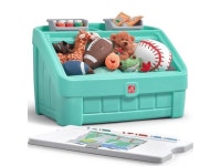 2-in-1 Plastic Toddler Toy Box & Art Lid, Mint - Newegg.com