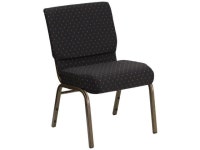 Extra Wide Black Dot Patterned Stacking Church Chair with 4 Thick Seat - Gold Vein Frame [FD-CH0221-4-GV-S0806-GG] - Newegg.com
