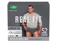 Depend Real Fit Incontinence Underwear for Men, Large/Extra-Large (3850 Waist), 52 Ct (2 Packs of 26) - Newegg.com