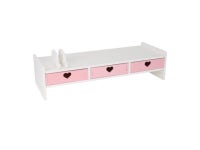 CONKAWACA Cute Monitor Stand Kawaii Desk Organizer Cute Desk Organizer with Drawers Monitor Riser Computer Stand - Newegg.com