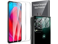 LK [4 Pack 2 Pack Moto G Stylus 5G Screen Protector + 2 Pack Camera Lens Protector, Tempered Glass Screen Protector for Moto G... 