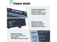 BOWEIRUI F62G0 Laptop Battery Replacement for Dell Inspiron 13 7373 7370 7000 7386 2-in-1 7380 5370 P83G P87G P91G P91G001... 