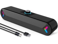 Computer Speakers,Wired USB-Powered Sound-bar with 10W Stereo Sound for PC Desktop,Plug -n-Play (A39PRO /Black) - Newegg.com