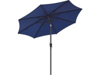 SONGMICS 9 ft Outdoor Umbrella, 8 Ribs, UPF 50+, Tilt and Crank, Base Not Included, for Deck, Patio, Garden, Pool, Navy Blue... 