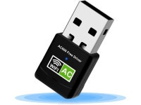 AC600 USB WiFi Adapter for PC, Driver Free Wireless Network Adapter for Desktop Laptop, 5G/2.4G Dual Band High Speed Mini WiFi... 