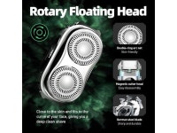 Electric Razor for Men, All Metal Body, Magnetic Shaving Head, Powerful motors, Sharp blades, Full Body Washing, Type-C Quick... 