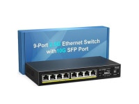 8 Port 2.5G Unmanaged Ethernet Switch with 10G SFP, VIMIN 8-Port 2.5G Base-T Ports with 60Gbps Switching Capacity, Compatible 10... 