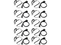 Caroo Walkie Talkieds Earpiece G Shape Headset with Mic PTT for Kenwood TK-2107 TK-3107 BaoFeng Uv-5r Bf-888s 2 Way Radio10 Pack... 