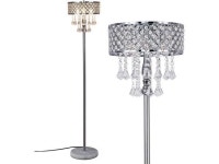Hsyile KU300256 Mini European Crystal Floor Lamp for Living Room,Bedroom,Office,Chrome Finish,3 Lights - Newegg.com