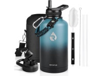Insulated Water Bottle 64 oz, Triple Wall Vacuum Stainless Steel (Cold for 48 Hrs), Leak Proof & Non-BPA, Half Gallon Water Flask... 
