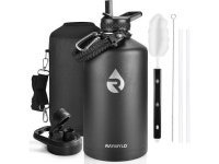 One Gallon Water Bottle Insulated, Triple Walled Vacuum Stainless Steel (Cold for 48 Hrs), Leak Proof & Non-BPA, Large Water... 