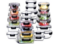 Nestl 48pc (24 Airtight, Freezer Safe Food Storage Containers and 24 Lids), Pantry Kitchen Storage Containers, Glass Meal Prep... 