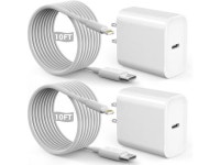 Fast iPhone Charger, Quick 10Foot USBC Wall Charger Phone Charger 2Pack 20W PD USB C Fast Charger Block + 10FT Lightning Fast... 