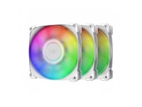 Geometric Future Squama 2501 RGB PWM Fan- 120mm - 3 Pack - High Performance - 5V 3pin Addressable RGB - 4pin PWM - with... 