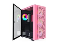 Apevia Destiny-Flow-PK Destiny Flow Mid Tower Gaming PC Case w/ 4X 120mm ARGB Fans, 366 RGB Light Modes, 1x Metal Flow Front... 