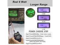 BaoFeng UV-5R Radio High Power 8 Watt Ham Radio Handheld 144-148Mhz/420-450Mhz Upgraded UV 5R with Rechargeable 3800mAh Battery... 