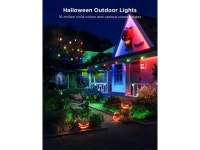 Smart Outdoor String Lights H7021, RGBIC Warm White 96ft (2 Ropes of 48ft) LED Bulbs, WiFi Patio Lights Work with Alexa, Google... 