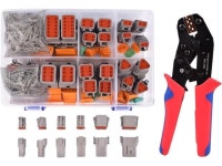 174Pcs 12 Kits DT Connector Kit With... 2 3 4 6 8 12 Pin Connectors Automotive Electrical Connectors With Size 16 Stamped... 