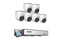 ZOSI C220 8MP 4K PoE Home Security Camera System, 8CH 4K Wired NVR (16CH Expandable) with 2TB HDD for 24/7 Record, 6 x 4MP 2.5K... 