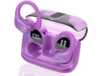 Stereo Deep Bass Over Ear Bud with Earhooks, ENC Noise Cancelling Mic, IPX7 Waterproof Earphone for Gym/Workout, Purple - Newegg.com