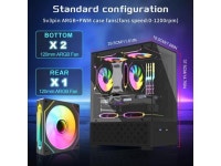 Questions & Answers: Micro ATX Case, MATX PC Case with 3 X 120mm 3-Pin ARGB Fan Pre-Installed, Panoramic View Tempered Glass... 