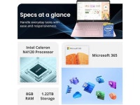 HP Flagship 14 Laptop with 1 Year Office 365 | 8GB RAM | 1.22TB Storage(64GB EMMC & 160GB Docking Station & 1TB Cloud Storage)... 