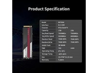 Netac 2TB PCIe 4.0 NVMe SSD M.2 2280 Internal Solid State Drive with Heatsink SLC Caching Speed up to 7,000MB/s High-Performance... 