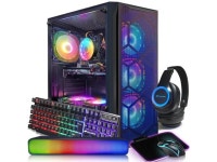 STGAubron Gaming Desktop PC, Intel Core i7 3.4G up to 3.9G, 16G DDR3, 1T SSD, Radeon RX 580 8G GDDR5,600M WiFi,BT 5.0,RGB Fan x 6... 