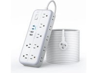 25 FT Long Extension Cord with Multiple Outlets, NTONPOWER 14 Outlets and 4 USB Ports (2 USB C), 1875W 15A, 14 Gauge 3 Prong... 