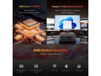 BOSGAME Mini PC P4 AMD Ryzen 7 5700U,Mini Computers 16GB RAM 512GB SSD, Winodws 11 Pro/Triple 4K Displays/Dual 2.5 GbE LAN/WiFi6E... 