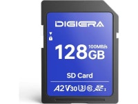 DIGIERA CS100 SDXC UHS-I Memory Card - up to 100MB/s, C10, U3, V30, 4K UHD, SD Card for Computers, Digital Cameras, Home Theatre... 