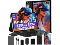 2025 Android 15 Tablet with Keyboard | Gemini AI, 30GB+128GB... Mouse+Case, BT 5.0, Widevine L1, Metal Body -Black - Newegg.com