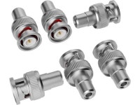 BNC to RCA Adapter (6 Pack) BNC Male to RCA Female Connector Coaxial Coax RG6 Adapter Kit Coupler for CCTV-6/10/20 Pack+4 Types... 