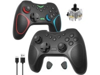 PlaJAYSUING nex 2 Pack Wireless Controller for Nintendo Switch/Switch 2/Lite/OLED/PC with Hall Effect Joystick, RGB Light Wake-Up... 