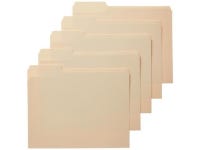 Sturdy File Folders with Reinforced Tabs for Filing and Organization, 1/3-Cut Tab, Assorted Positions, Letter Size, 8.5x11 inches... 