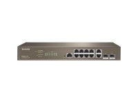 Tenda L3 Managed Switch - 10 Ports - Manageable - Gigabit Ethernet - 10/100/1000Base-T, 1000Base-X - 3 Layer Supported - Modular... 