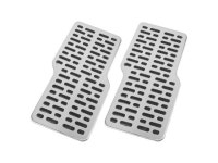 2pcs Universal Car Floor Mat Foot Heel Plate Cover Pad Pedal Footrest Black Silver Tone - Newegg.com