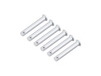 Single Hole Clevis Pins - 8mm x 60mm Flat Head Zinc-Plating Solid Steel Link Hinge Pin 6Pcs - Newegg.com