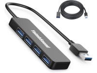 USB Hub 3.0,YaimhSound USB Extender Splitter, 4-Port USB Extenion Adapter with Detachable USB Extention Cable for Laptop, PC, TV... 