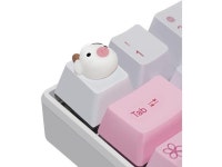 FKZ Cute Keycap 1 pc,Custom 3D Keycap,ESC Key OEM R4 Profile Keycap for Mechanical Keyboard,Cute White Animal Keycap (White Base... 