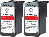 SL-870-1 Red Ink Cartridge Fluorescent Red Ink Replacement for The PB New SendPro Mailstation Postage Meter Machine(CSD1) 2Pack... 
