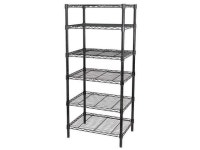 ZORO SELECT 32V408 Wire Shelving Unit, 18D x 60W x 63H, 6 Shelves, Black - Newegg.com