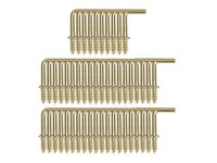 50pcs Cup Square Hooks 1/2 Inch Brass Plating Screw in Hanger Hooks for Home Office Hanging Plants Outdoor Lights Gold Tone... 