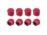 23mm Mounting Hole Momentary Game Push Button Switch Round for Arcade Video Games Red 8pcs - Newegg.com