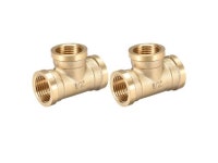 Brass Tee Pipe Fitting G1/2  Female Thread T Shaped Connector Coupler 2pcs - Newegg.ca Brass Tee Pipe Fitting G1/2  Female... 