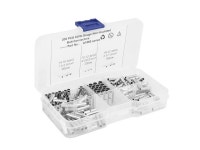 200pcs 22-18 16-14 12-10 AWG Gauge Rolled Non-Insulated Connectors Tube Fittings Wire Ferrule Cable Crimp Seamless Terminal Kit... 